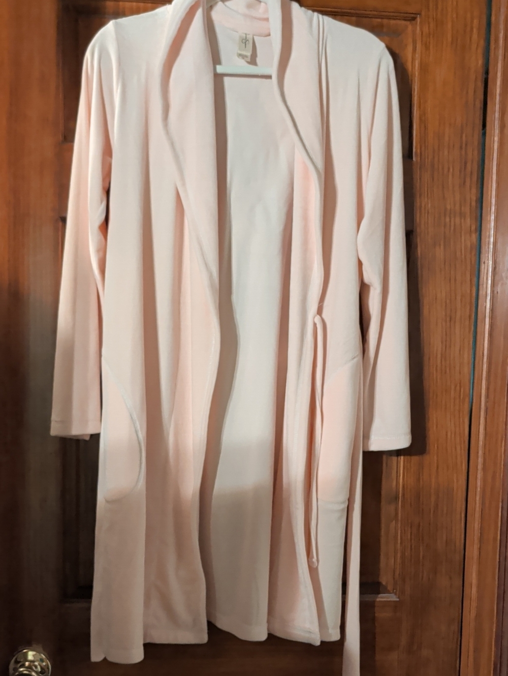 Jessica Simpson Light Blush Open-Front Robe with Pockets